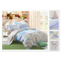 40*40s 133*72 reactive printing Purebest tencel luxury silk bedding set